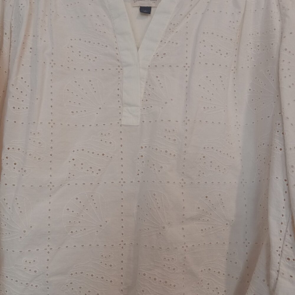Cream Spring/Summer Seashell Large Universal Thread Top - Picture 2 of 4